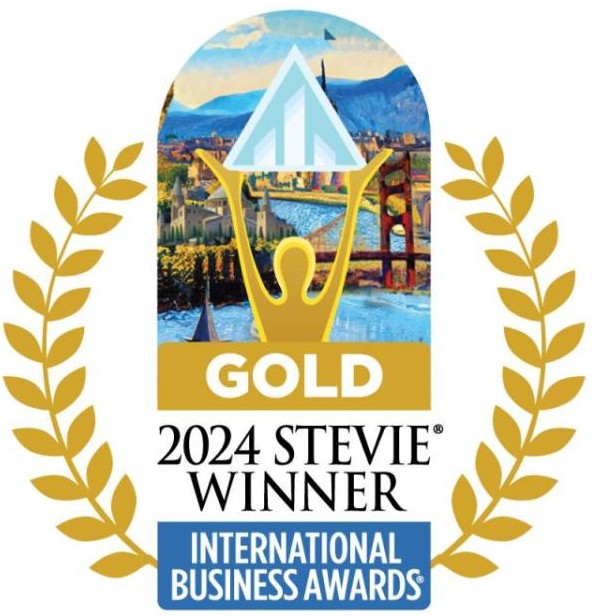 Gold Stevie Award badge — CEO Miri Offir, Leadership Excellence